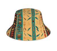 HJFCZH Sombrero de pescador de la serie de la tribu del antiguo Egipto para hombres y mujeres que viajan, color negro