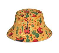 HJFCZH Sombrero reflectante con símbolos de salsa mexicana para hombres y mujeres, ligero, transpirable, plegable, color negro