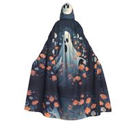 HJFCZH The Ghost Among Flowers - Capa con capucha para adultos con estampado de Halloween