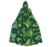 HJFCZH The Green Flying Fish Pattern - Capa con capucha para adultos con capucha súper grande con pajarita, sin cremallera
