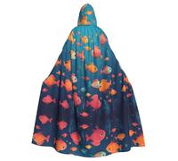 HJFCZH The Happy World Of Little Fish - Capa con capucha para adultos con estampado de Halloween