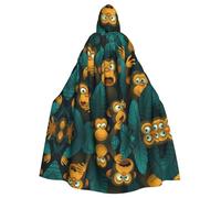 HJFCZH The Silent Monkey - Capa con capucha para adultos con diseño de mono silencioso, capa con capucha súper grande con pajarita, sin cremallera