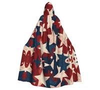 HJFCZH The Star-Spangled Banner - Capa con capucha para adultos de Halloween con capucha súper grande con pajarita, sin cremallera