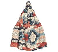 HJFCZH Ukiyo-E Style Waves Picture Halloween - Capa con capucha para adultos para usar durante Halloween, juego de rol