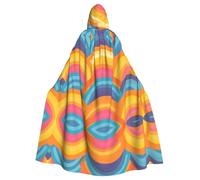 HJFCZH Una deslumbrante capa con capucha para adultos con imagen de arcoíris para Halloween y juegos de rol