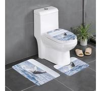 HJFCZH Whale Above Sea Water Prints - Juego de 3 alfombras de baño de 24 x 16 pulgadas, ultra suaves y absorbentes para mayor comodidad y estilo