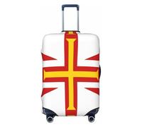 HJFIERYF Funda de equipaje de viaje con estampado de bandera de Renania del Norte, Westfalia y patrones personalizados, resistente al polvo y a los arañazos, Bandera de las Islas Guernsey, XL, Maleta
