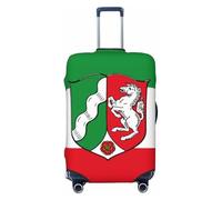 HJFIERYF Funda de equipaje de viaje con estampado de bandera de Renania del Norte, Westfalia y patrones personalizados, resistente al polvo y a los arañazos, Bandera de Renania del Norte Westfalia, XL