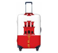 HJFIERYF Funda de equipaje de viaje con estampado de bandera de Renania del Norte, Westfalia y patrones personalizados, resistente al polvo y a los arañazos, Bandera de Gibraltar, XL, Maleta