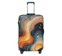 HJFIERYF Funda de equipaje de viaje con estampado de ruinas, protector de maleta con patrones personalizados, resistente al polvo y los arañazos, Joyería de la Vía Láctea, M, Maleta