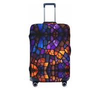 HJFIERYF Funda de equipaje de viaje con estampado geométrico de línea rota, protector personalizado para maleta, resistente al polvo y los arañazos, Luna extraña, XL, Maleta