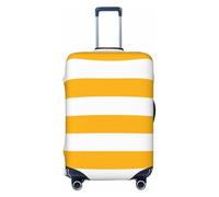 HJFIERYF Zurich - Funda para equipaje de viaje, diseño de rayas azules y blancas, protector personalizado para maleta, resistente al polvo y a los arañazos, Rayas amarillas y blancas, M, Maleta