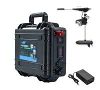 HJGHY 12v,80Ah, Batería de Litio Recargable de 12V 24V 48V 60Ah 80Ah 100Ah 120Ah 150Ah 200Ah para propulsores de Exteriores, hélices de Barcos de Pesca y Motores de propulsión Marina.