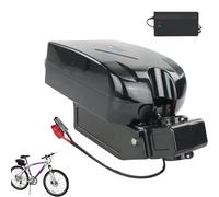 HJGHY 36v,13Ah, Baterías de Litio para Bicicleta eléctrica con Forma de Rana de 36 V, 10,4 Ah y 13 Ah, batería para tija de sillín de 48 V, 10,4 Ah y 12 Ah con Cargador y Cierre de Seguridad.