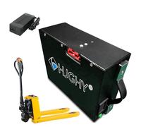 HJGHY 48v 30ah, Batería de Litio para Carretilla elevadora eléctrica de 24 V, 20 Ah y 25 Ah, y transpaleta eléctrica de 48 V, 10 Ah, 15 Ah y 30 Ah, 1500 W con asa.
