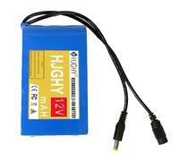 HJGHY Batería de Litio de 12 V y 10 Ah con Carcasa de PVC, Paquete de baterías de Litio de 10000 mAh con BMS, baterías de Repuesto de 12 V para Sistemas de vigilancia/Audio.