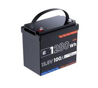 HJGHY Batería LiFePO4 de 100 Ah, 50 Ah, 12,8 V, con hasta 15 000 ciclos Profundos, Recargable para Motor de Arrastre Solar de RV y buscador de Peces.,12.8v,100Ah