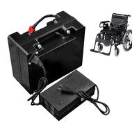 HJGHY Batería para Silla de Ruedas eléctrica de 24V, 15Ah, 20Ah, 25Ah, 30Ah, 36Ah y 45Ah, para Scooter de Movilidad con Motor de 350W a 1000W, baterías de Litio de 24V con Cargador.,24v25ah