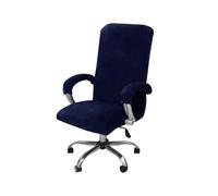 HJGUI Funda de Terciopelo para Silla de Escritorio de Oficina, Protector de sillón, Color Negro, Incluye reposabrazos, Fundas para Gamer 2024 Azul Marino L (58 69 cm)