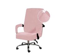 HJGUI Funda de Terciopelo para Silla de Escritorio de Oficina, Protector de sillón, Color Negro, Incluye reposabrazos, Funda para Gamer, 2024, Rosa, Delgada, L (58 69 cm)