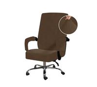 HJGUI Fundas de Terciopelo para Silla de Escritorio de Oficina, Protector de sillón, Color Negro, Incluye reposabrazos, Fundas para Gamers, 2024, Color café, Delgadas, L (58 69 cm)