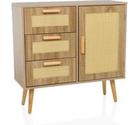 hjh LIVING Aparador tablero mdf, revestimiento de melamina marrón claro