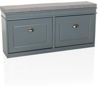 hjh LIVING Armario zapatero MDF, lacado Gris