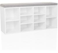 hjh LIVING Armario zapatero MDF, laminado Blanco