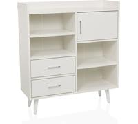 hjh LIVING Cómoda con aspecto de madera blanco