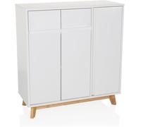 hjh LIVING Cómoda tablero mdf, con revestimiento uv blanco