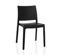 hjh LIVING Silla de exterior T37 V apilable para comedor y jardín, para interior y exterior, silla con respaldo ergonómico