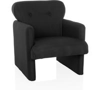 hjh LIVING Sillón de diseño tela negro