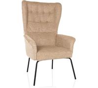 hjh LIVING sillón tapizada Tela Beige