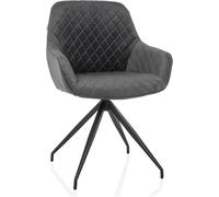 hjh LIVING Sillón Tela Gris