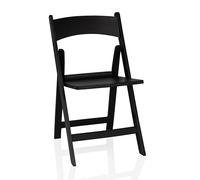 hjh LIVING TRAVANO 1 - Silla de camping plegable, 2 unidades, ahorra espacio, apilable, para interior y exterior, color negro