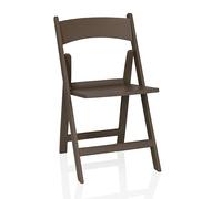 hjh LIVING TRAVANO 1 - Silla de camping plegable, 2 unidades, ahorra espacio, apilable, para interior y exterior, color marrón