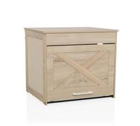 hjh LVING Casa para gatos para casa, 60 x 50 x 53,2 cm, 1 armario para caja de arena para gatos, cueva para gatos de hasta 30 kg, roble