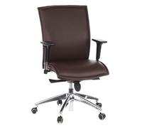 hjh OFFICE 600140 Silla ejecutiva Murano 10 Cuero marrón, Silla de Oficina con Ruedas Silla giratoria