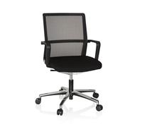 hjh OFFICE 608904 Silla de Oficina Move-Tec Net 3D Tela Negro, Respaldo en Malla Transpirable, Sentado dinámico
