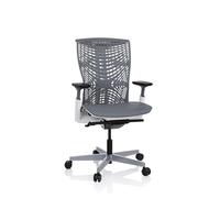 hjh OFFICE 640511 Silla de Oficina SKOPE TPE Gris, Silla de Escritorio ergonómica, Respaldo Flexible, Profundidad del Asiento Ajustable