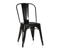 hjh OFFICE 645020 Silla Visitante VANTAGGIO Comfort Metal Negro, bistró apilable, Estable, Estilo Industrial
