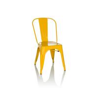 hjh OFFICE 645091 Silla VANTAGGIO Comfort metálica Amarilla, diseño Industrial, apilable