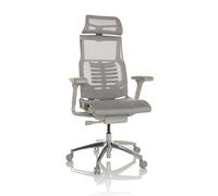 hjh OFFICE 652281 Silla de Oficina, Malla, Gris Claro, Oversized