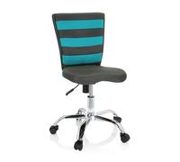 hjh OFFICE 661008 Silla giraroria para niños KIDDY Comfort I Tejido en Malla, Gris/Turquesa, Silla para Jovenes o niños, Ajuste de Altura