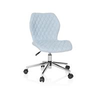 hjh OFFICE 670955 Silla giratoria para niños Joy II Tela Azul Claro, Silla para Jovenes o niños, Ajuste de Altura, Acolchado