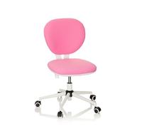 hjh OFFICE 670968 Silla de Escritorio para Niños Kid Vivo Tela Rosa, Silla giratoria para Juvenil, Respaldo con Ajuste de Altura