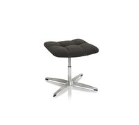 hjh OFFICE 671005 Taburete SARANTO Tela Negro, un Elegante Taburete tapizado de diseño Retro, Ajustable en Altura