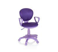 hjh OFFICE 671009 Silla de Escritorio para niños Kid Colour Tela Lila, Silla giratoria con apoyabrazos y reposapies