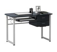 hjh OFFICE 673622 Escritorio con cajones WORKFLOW 120x60 Grafito/Blanco, Mesa Ordenador fácil de Limpiar, con Bandeja para Teclado, sólido, Grande encimera, Escritorio Oficina