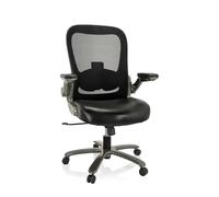 hjh OFFICE 691000 Silla giratoria Instructor T I Silla de Oficina de imitación de Cuero/Malla hasta 220 kg, Negro/Titanio